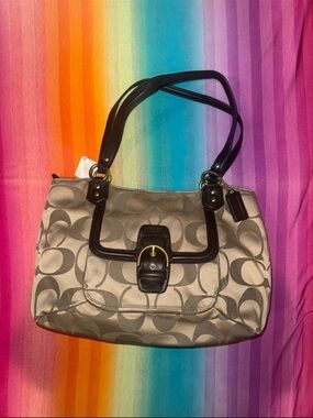 Coach Campbell Signature Belle Carryall Purse